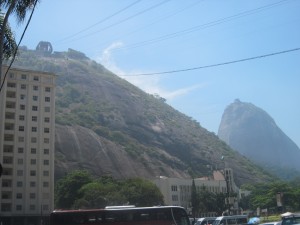 At the base of the cable car